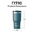 thumbnail image 4 of RTIC 20 oz Ceramic Lined Insulated Essential Tumbler, Leak-Resistant Lid, Deep Harbor, 4 of 6