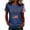v#37Blue96, variant on Women Shirts Color Block Design Red White And Blue & 1776-2026 U.S.A.Letter Print Short Sleeve Crew Neck For 4Th Of July Fireworks Holiday Versatile Basic Tee,Blue,L
