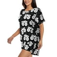 thumbnail image 2 of Bixox Women's Cool Car Printed Pajama Set 2 Piece Lounge Set Top and Shorts Soft Pajamas, Shorts with Pockets, 2 of 7