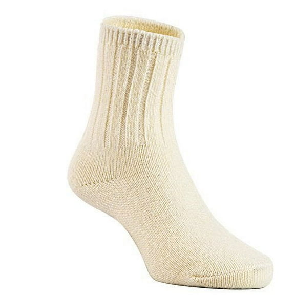 Meso 6 Pairs Children's Stretchy Wool Socks for Kids  All-Season Childrens Sturdy and Thermal Toddler Socks Solid Size 0Y-2YCream