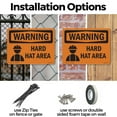 thumbnail image 3 of Hard Hat Area OSHA WARNING Aluminum Sign 10 Inch x 7 Inch - 10 Pack, 3 of 8