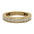 thumbnail image 4 of Diamond Wedding Band for Women Milgrain Accented Diamond Ring 14K Gold 1.20 Carat, 4 of 5