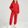 thumbnail image 2 of Vmvidoty Half Zip Drop Shoulder Long Sleeve Tracksuit 2 Piece Activewear Set Sweatsuits Little Girls 9-10 Years, 2 of 8