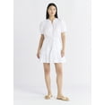 thumbnail image 2 of Free Assembly Women's and Women's Plus Cotton Eyelet Tiered Mini Dress with Puff Sleeves, Sizes XS-4X, 2 of 6