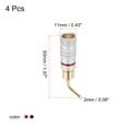 thumbnail image 2 of Uxcell Banana Plugs 90 Degree Speaker Banana Plugs 2mm Gold-Plated Copper Red Black 4 Pack, 2 of 6