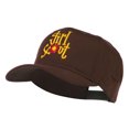 thumbnail image 2 of Girls Scout with Flower Embroidered Cap - Brown OSFM, 2 of 5