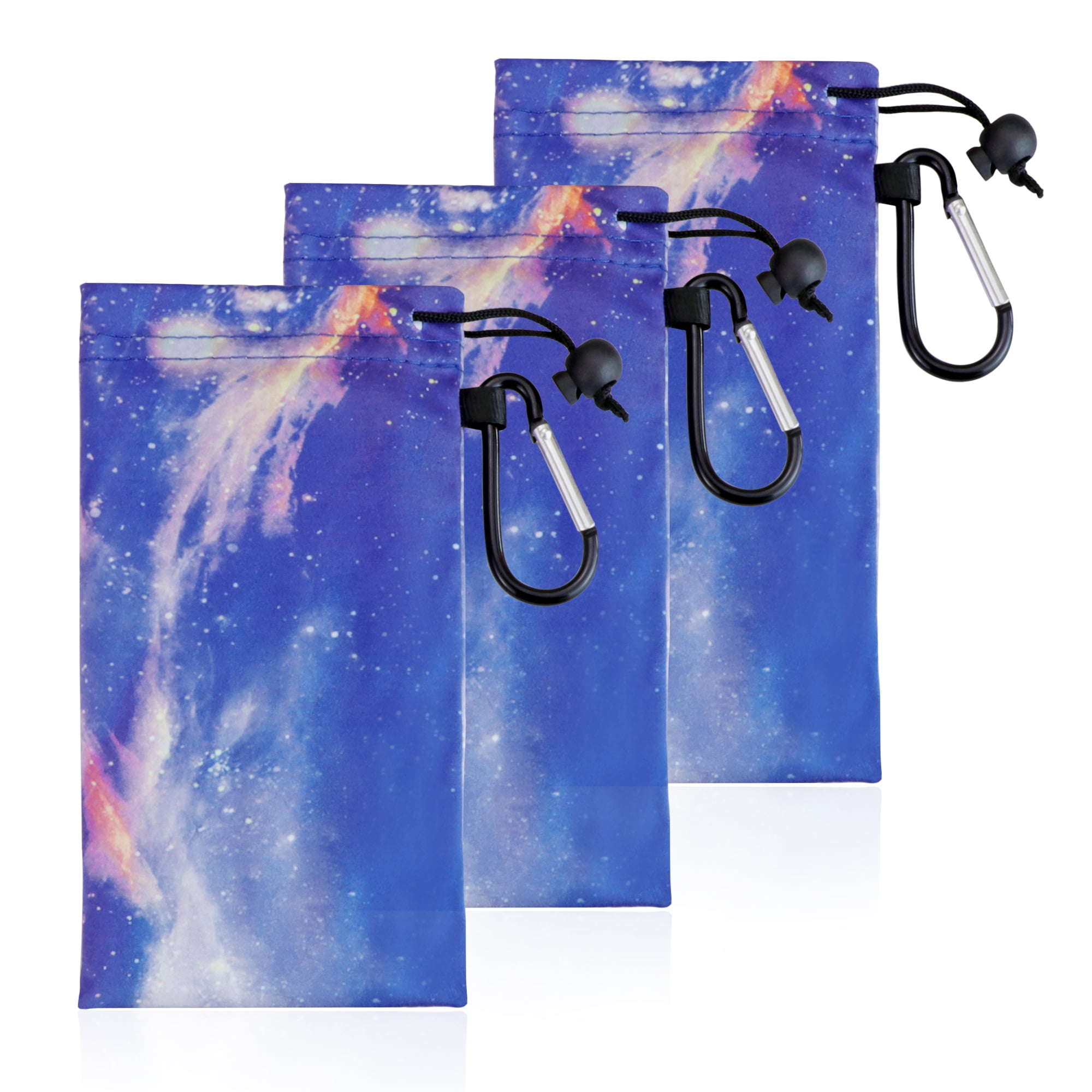 3 PCS Microfiber Cleaning Storage Glasses Pouch, Portable Sunglasses