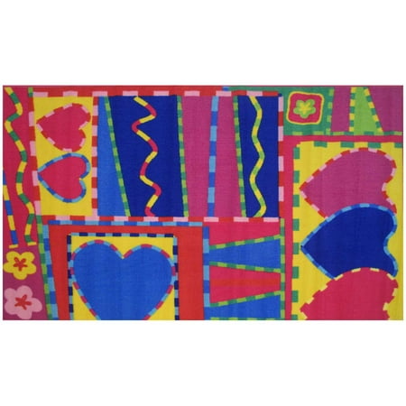 Fun Rugs Hearts and Crafts Kids Rugs