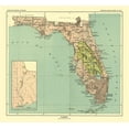 thumbnail image 2 of Hoen 22x20 White Modern Wood Framed Museum Art Print Titled - Florida - Hoen 1896, 2 of 4