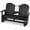 Black, variant on Innovaze Poly Lumber Patio Glider for Outdoor Porch & Patio with Foldable Cup Holders,HIPS All-Weather Resistant , High Back & Contoured Seat, 900 lb (3-Seat Brown)