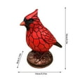 thumbnail image 3 of Red Resin Bird Night Light, Ambient Glow Lamp for Bedroom & Living Room, Warm Plug-in Decor for Bedside Table, Unique Home Decoration Sculpture Gift, 3 of 8