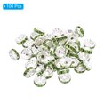 thumbnail image 3 of Unique Bargains 8mm Spacer Beads, 100pcs Bead Spacers Rhinestone Round Bulk Beads for Jewelry Making, Green, 3 of 5
