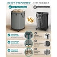 thumbnail image 3 of SONGMICS Laundry Basket with Wheels, Rolling Laundry Hamper with Steel Frame, Removable Liner Bag, 45 Gallon (170 L), Slate Gray, 3 of 6