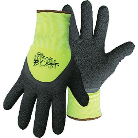 Boss Arctik Blast High-Vis Green Textured Latex Gloves Large pr 7845L