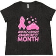 thumbnail image 3 of Inktastic Breast Cancer Awareness Month- October Women's Plus Size T-Shirt, 3 of 5
