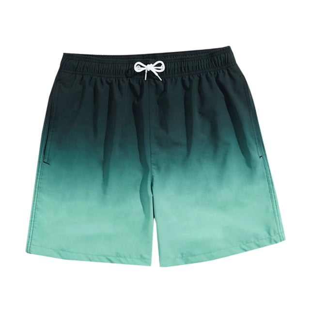 Gradient Swimming Trunks Mens Adult Boxer Shorts Swimming Casual Beach Pants