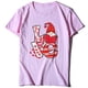 thumbnail image 4 of Camiseta de manga corta con cuello redondo y estampado de San Valentín para mujer Pompotops  hfajkhk125130, 4 of 4