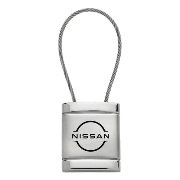 Nissan Satin Chrome Cable Key Ring (Silver)