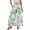 284#Green, variant on Womens Boho Ruffle Hem Palazzo Pants Elastic High Waisted Ties Wide Leg Flowy Lounge Pants with Pockets White M