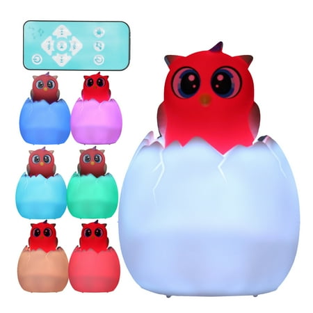 

3D Night Light Night Light Reflecte Light 7 Colors Environmental Protection For Children Rooms Offices Bedrooms Living Room Toy Owl