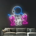 thumbnail image 5 of Handmadetneonsign Astronaut Lifting Milkshake Neon Sign, Astronaut Milkshake LED Light, Astronaut, 5 of 5