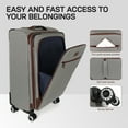 thumbnail image 4 of 26" Softside Medium Checked Luggage Lighweight Expandable Travel Suitcase with Spinner Wheels & TSA Lock,XJ2511#8, 4 of 10