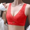 thumbnail image 2 of Plus Size Cotton Unlined Bra Adjustable Seamless Plunge Bra Invisible Bra Padded Seamless Adjustable Straps Bra, 2 of 5
