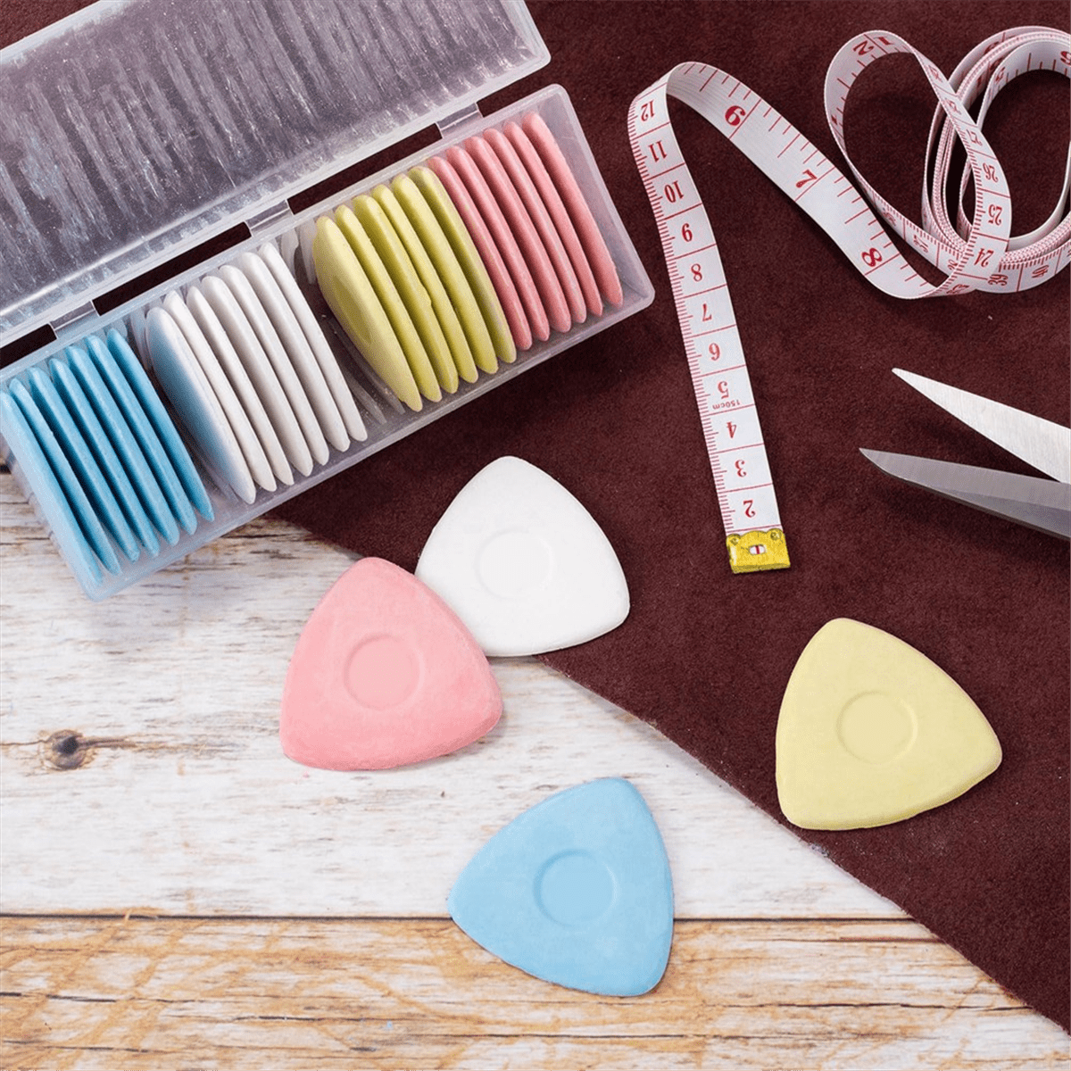 TOP! 300Pcs Sewing Fabric Chalk Triangle Tailors Markers Supplies Accessories for Quilting