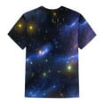 thumbnail image 5 of Womens Galaxy Space Print T-Shirts Short Sleeve Crewneck Graphic Tees Casual Summer Fashion Tops 2025, 5 of 5