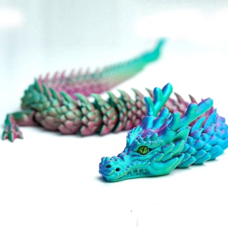 3D Printed Dragon,Articulated Loong Models,Flexible Joint Animal lacertid Figurines, 3D Printing Stuff Cheap,Stress Relief, Fidget restlessness, ADHD Toys, Surprise Fantasy Gifts