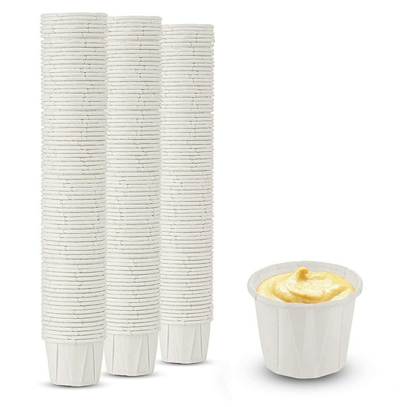 MT Products Paper Portion Cups - 1/2 oz Disposable Condiment Cups - Pack of 5000