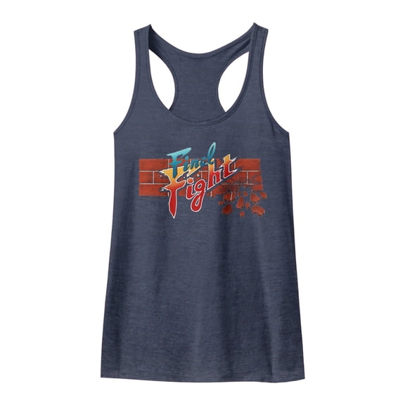 Final Fight Vintage Navy Women's Racerback Tank Top