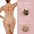 thumbnail image 5 of COMFREE Shapewear for Women Tummy Control Seamless Fajas Colombianas Bodysuit Open Bust Mid Thigh Body Shaper, 5 of 7