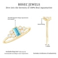 thumbnail image 4 of Rosec Jewels Baguette Aquamarine Promise Ring for Women - Bezel Set Aquamarine Diamond Ring - AAA Quality - Ready to Gift, 14K Yellow Gold, US 4.00, 4 of 5