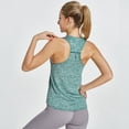 thumbnail image 2 of SWSMCLT Women's Soft Tank Top Quick Dry Sleeveless Top Yoga Shirt Workout Summer Cool Scoop Neck Green Medium, 2 of 4