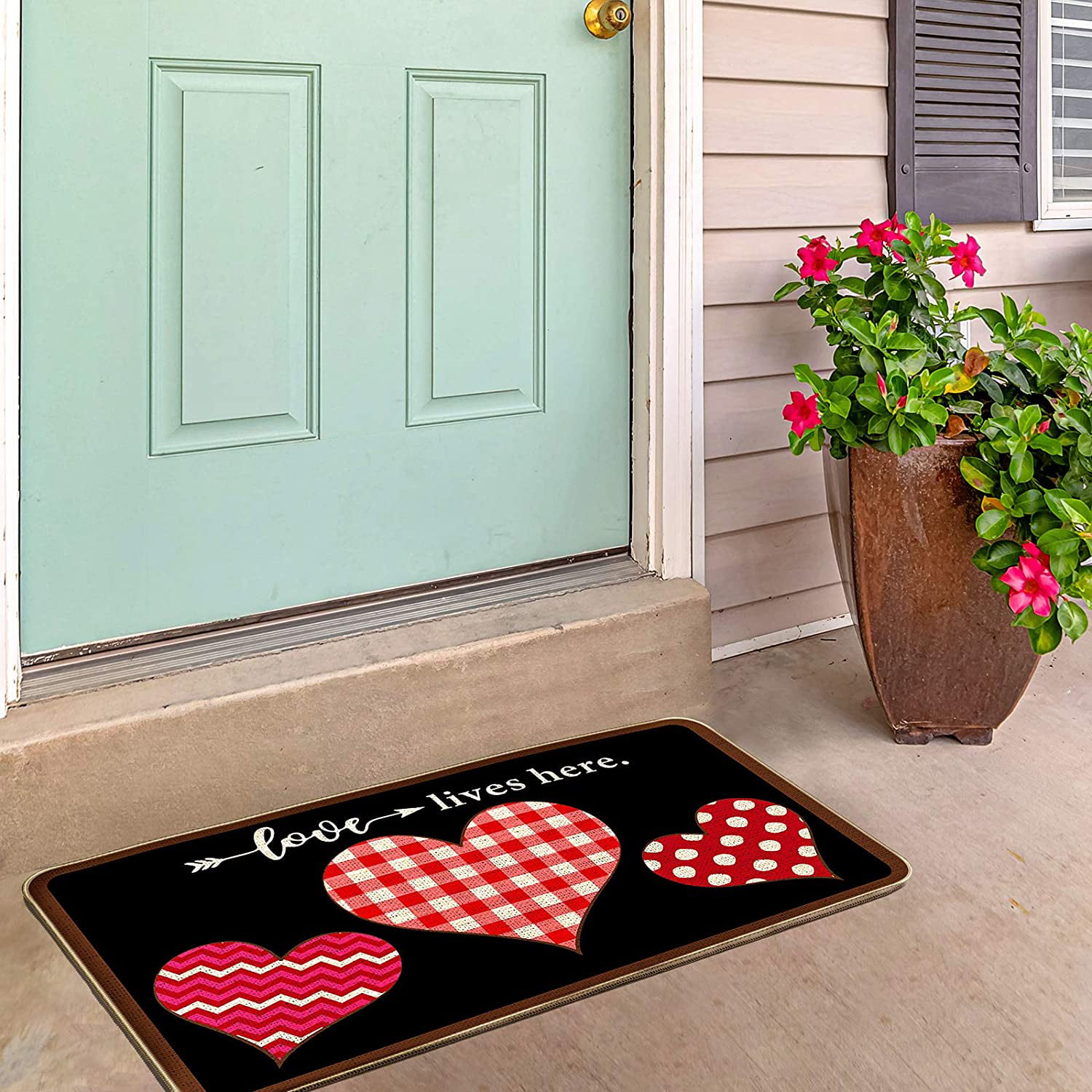 Valentine's Day Floor Mat Entrance Doormat Non-Slip Carpet 40X60 cm Outdoor