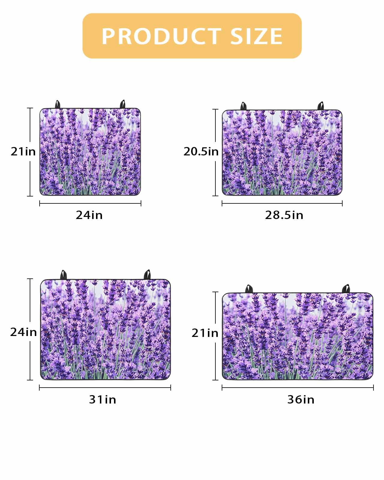 nqOlkjepod Large Induction Cooktop Protector Mat 24"x21", Lavender Botanical Art Stove Top Covers for Electric Stove, Verdant Flower Purple Decorative Stove Burner Cover Mats, Glass Top Stove Cover