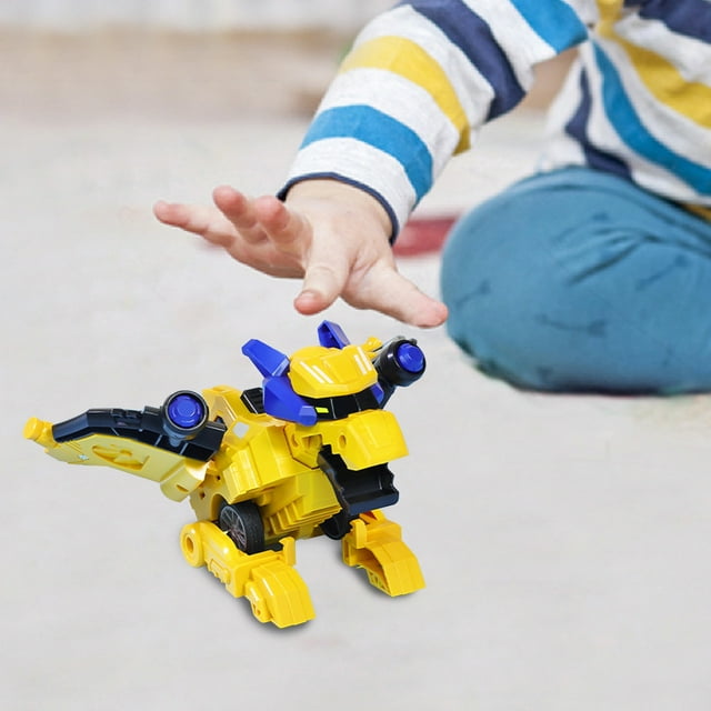Yellow Child Collision Dinosaur Deformation Car Boy Engineering Car Deformation Toy