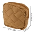 thumbnail image 2 of Unique Bargains 1 Pc Lady Portable Square Lipstick Bag for Outdoor Activities Deep Brown, 2 of 5