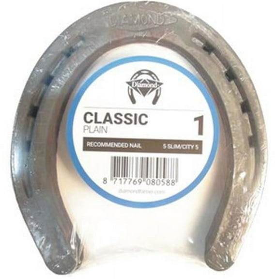Diamond Farrier  Classic Plain Horseshoe Size 1 15 Pair Packs