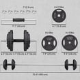 thumbnail image 3 of Soozier Adjustable Dumbbell Set, 2 in 1 Weights Set for Home Gym, 112lb, 3 of 10