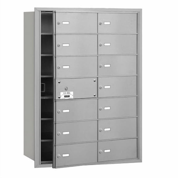 Salsbury Industries 14 Door Front Load 4B Horizontal Mail Center