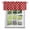 Red, variant on Kitchen Cafe Valance Curtain for Small Windows,Retro Moroccan Red Geometric Rod Pocket Short Valances,54x18in