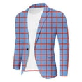 thumbnail image 4 of Afdoent Fall Jacket For Boys Girls Long Sleeve Big Plaid Printed Lapel Formal Suit Jacket Button Fashion Casual Coat Business Suit For Kids 7-8 Years, 4 of 4