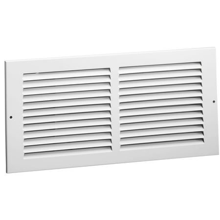

AmeriFlow 372W14X6 Steel Return Air Grille 1/2 Fin Spacing White 14 x 6 Each