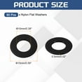 thumbnail image 2 of 80 Pcs M10 Rondelles Plates en Nylon Rondelles en Plastique 10mm ID 15mm OD 0.5mm Épais, Noir, 2 of 6