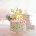 thumbnail image 4 of Cake Topper CHINGYIA Un amor para toda la vida con mariposas y brillo dorado, 4 of 7