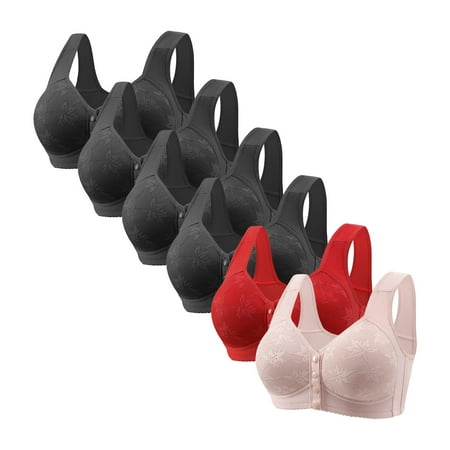 Popular Picks  6PC Women s Non Steel Bra  Thin Cup  Adjustable Lace Underwear  Sexy Bralette  Comfortable Bras  For Everyday  Daily Wear  Womens Push Up Bra | Pink L  Sopatenor