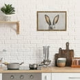 thumbnail image 4 of WFSposter Framed Canvas Wall Art Funny Easter Bunny Prints Wall Decor Cute Rabbit Ears Pictures Aesthetic Room Décor Animals Artwork for Kids Room, Living Room, Bedroom or Festive Spaces 12x16In, 4 of 7
