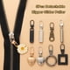 thumbnail image 2 of Tirador deslizante de cremallera desmontable, kit de reparación de cabeza de cremallera de Metal de repuesto Universal para manualidades, bolsos de equipaje, ropa, 5 piezas, 2 of 4